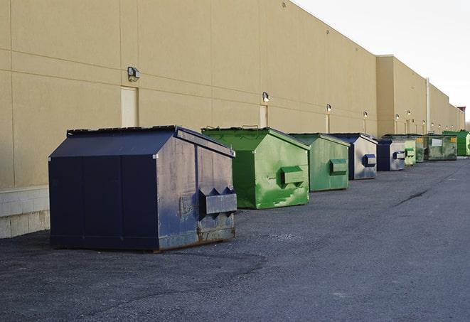 dumpsters lined up waiting to be filled with construction waste in Arlee MT