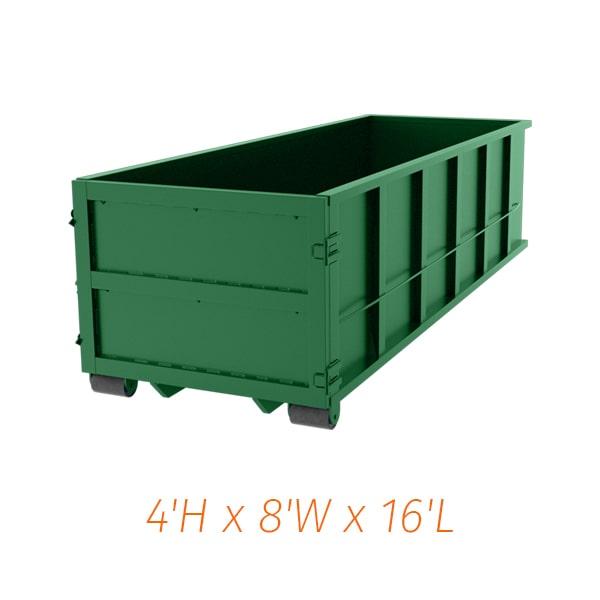 transportation of fifteen-yard dumpsters is usually included in the rental fee